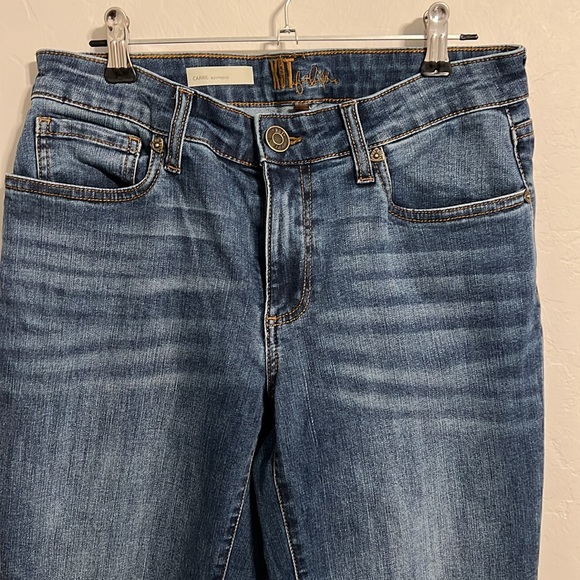 KUT from the Kloth Carrie Roll Cuff Boyfriend Straight Jeans - Picture 5 of 6